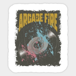 Arcade Fire Vintage Vynil Sticker